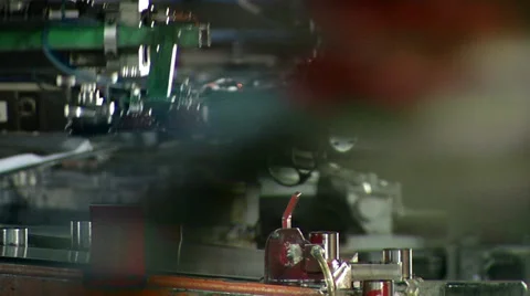 Robots in automobile Factory Stock Footage 34530533
