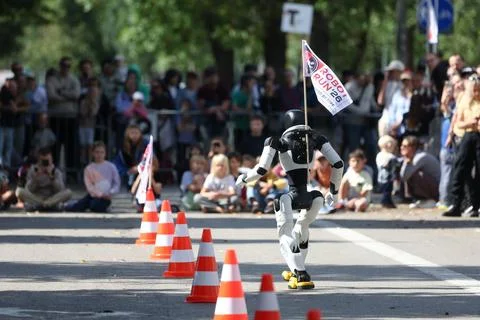 Robots compete in first nationwide Robot Run competition in Krakow, Poland - 06  Foto stock