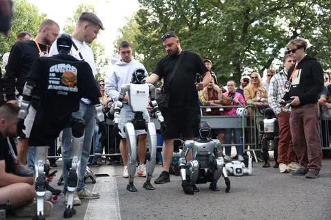 Robots compete in first nationwide Robot Run competition in Krakow, Poland - 06  Foto stock