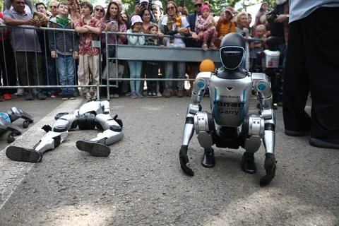 Robots compete in first nationwide Robot Run competition in Krakow, Poland - 06  Foto stock