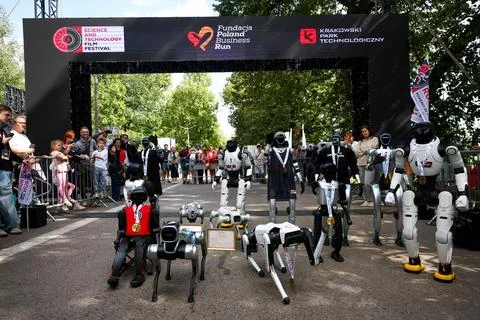 Robots compete in first nationwide Robot Run competition in Krakow, Poland - 06  Foto stock