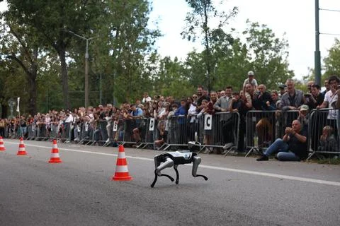 Robots compete in first nationwide Robot Run competition in Krakow, Poland - 06  Foto stock