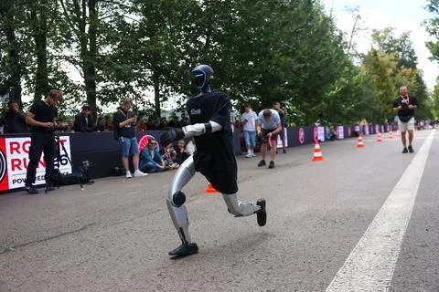 Robots compete in first nationwide Robot Run competition in Krakow, Poland - 06  Foto stock