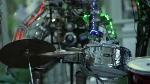 Robots music work Stock Footage 166955317
