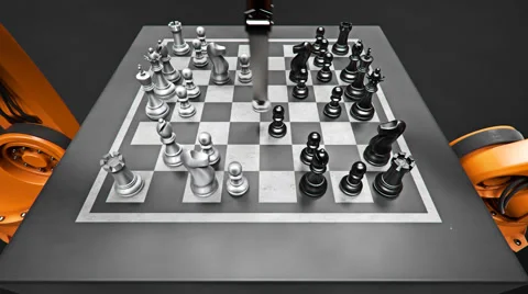 Robots Playing Chess Stock Footage 49997547