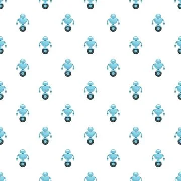 Robots seamless pattern representing artificial intelligence technology Stock Illustration