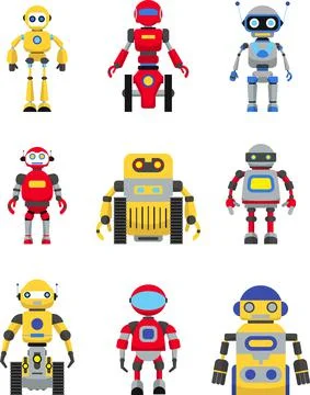 Robots set Stock Illustration