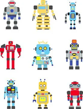 Robots set Stock Illustration