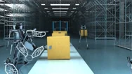 Robots Stealing Work - 3D Animation Stock Footage