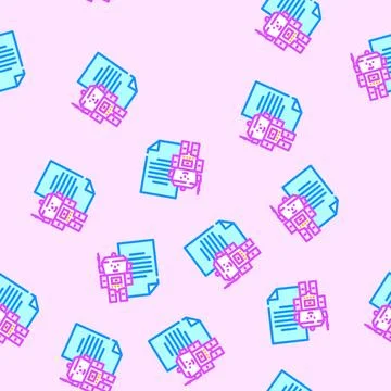 Robots txt seo vector seamless pattern Stock Illustration