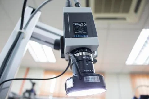 Robots used for learning inside the robotic laboratory in MJIIT. Stock Photos