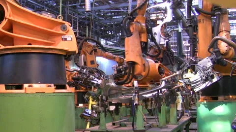 Robots weld car parts Stock-Footage 50600060