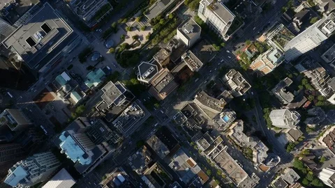 Robson Square and Central Vancouver BC Stock Footage 128788904