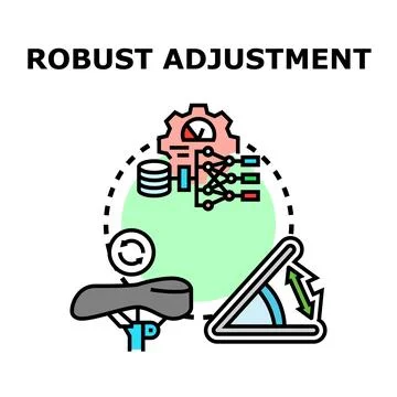Robust adjustment process optimizing data management and settings Stock Illustration