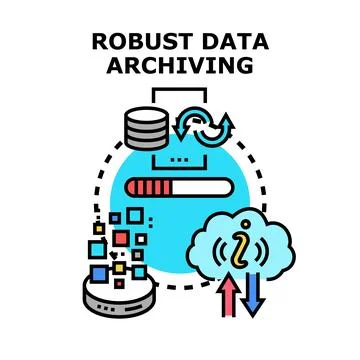 Robust data archiving cloud computing system Stock Illustration