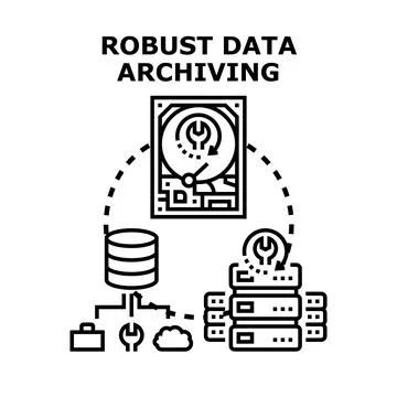 Robust data archiving concept for digital storage solutions イラスト素材