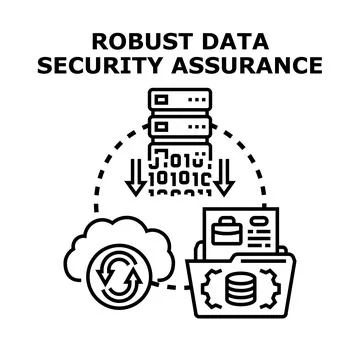 Robust data security assurance and protection system Stock Illustration