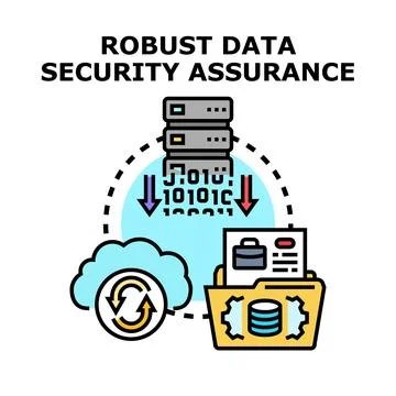 Robust data security assurance and protection system Stock Illustration