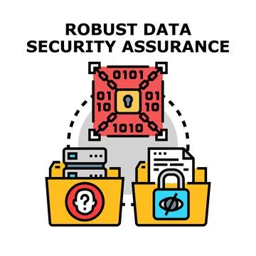 Robust data security assurance protecting digital information 스톡 일러스트
