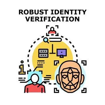 Robust identity verification process using biometric data イラスト素材