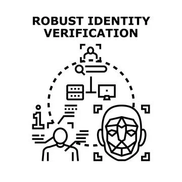 Robust identity verification process using biometric data 库存插图