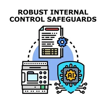 Robust internal control safeguards system managing data Stock Illustration