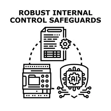 Robust internal control safeguards system managing data Stock Illustration