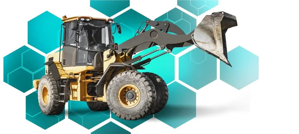 A robust loader stands alone, exemplifying strength and efficiency with its l Stock Photos