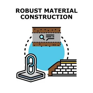 Robust material construction concept with engineering research Illustrazione stock