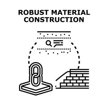 Robust material construction concept with engineering research Stock Illustration