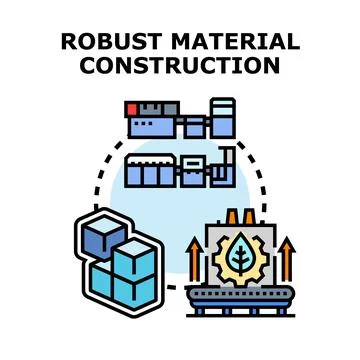 Robust material construction process with sustainable engineering Stock Illustration