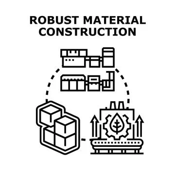 Robust material construction process with sustainable engineering Stock Illustration