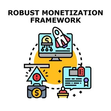 Robust monetization framework vector illustration for business success 库存插图