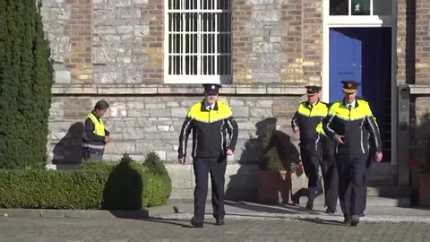A 'robust response' will follow if further disorder at Dublin hotel housing asy Video stock 319669247
