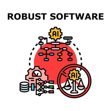 Robust software development guaranteeing ai fairness and ethical algorithms Stock Illustration