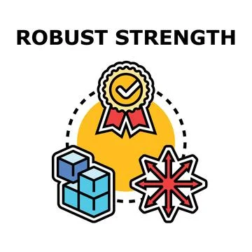Robust strength concept with quality, stability, and distribution Stockillustratie