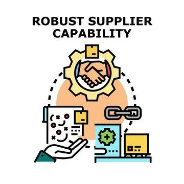 Robust supplier capability enhancing supply chain イラスト素材