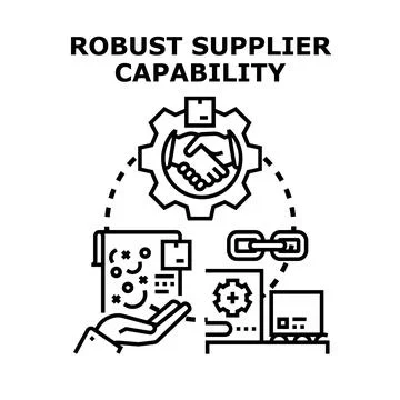 Robust supplier capability enhancing supply chain イラスト素材