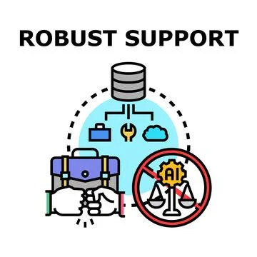 Robust support concept for human controlled business Stock Illustration