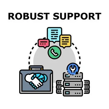 Robust support concept illustrating business partnership and technical assi.. Stock Illustration