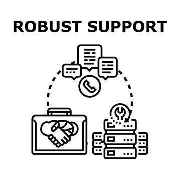 Robust support concept illustrating essential aspects of business collaborati Stock Illustration