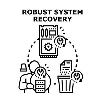 Robust system recovery and data restoration process 库存插图