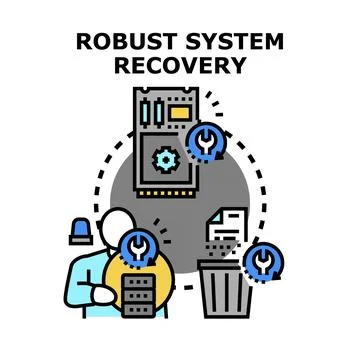 Robust system recovery and data restoration process Stock Illustration