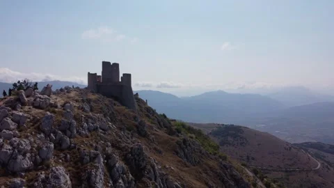 Rocca Calascio with Drone Stock Footage 251047541