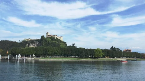 Rocca di Angera Castle Stock Footage 93036136