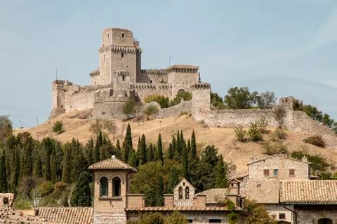 The Rocca Maggiore Assisi Stock Photos
