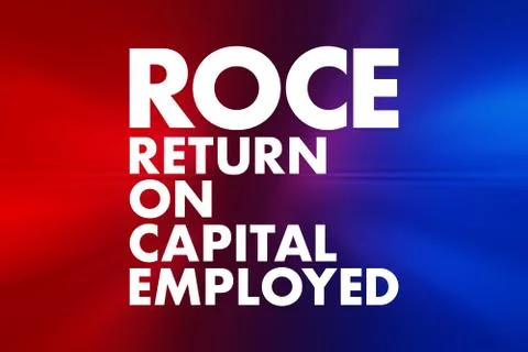 ROCE - Return On Capital Employed acronym, business concept background Stock Illustration