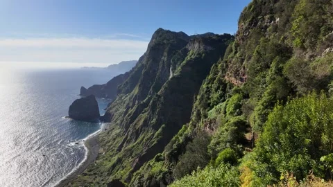Rocha do Navio viewpoint, on Madeira Island, Portugal 스톡 동영상 301396042