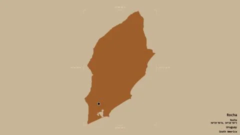 Rocha - Uruguay. Bounding box. Pattern Ilustração Stock