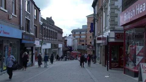 Rochdale Commercial Centre Stock Footage 79652732
